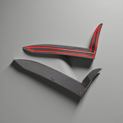 Carbon Fiber Splitter fins - Porsche 911 991 Carrera 4 GTS 3.0T (2017-2019)