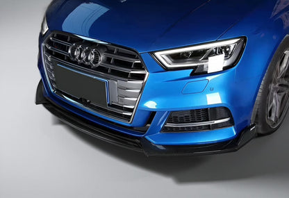Carbon Fiber Front Bumper Lip for Audi S3 & A3 8V Sedan 4-Door (2017-2019)