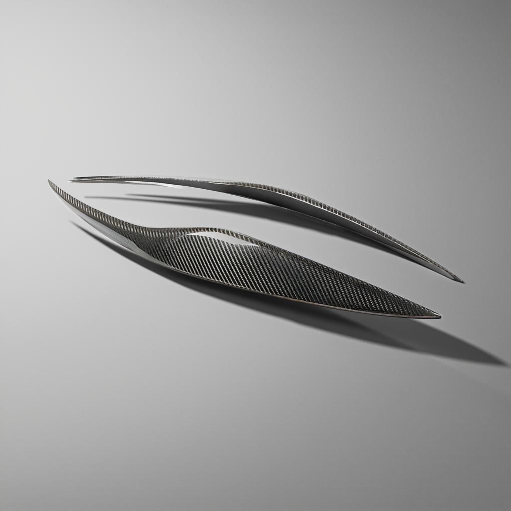 Carbon Fiber Eyebrow Headlight Cover for Ford Fiesta 2009 to 2012
