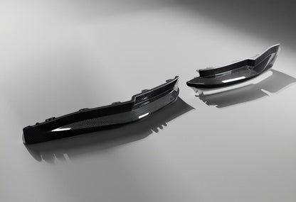 BMW G80 M3 2021+ Carbon Fiber Rear Bumper Splitters & Canard Fins Trims