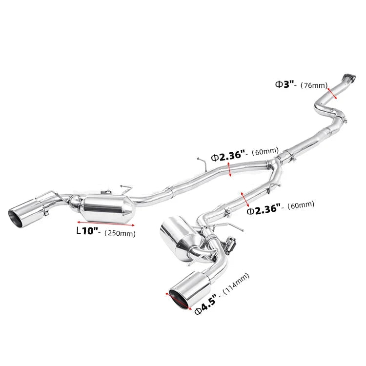Valved Exhaust Catback System for Chevrolet Camaro 2.0T (2016-Present)